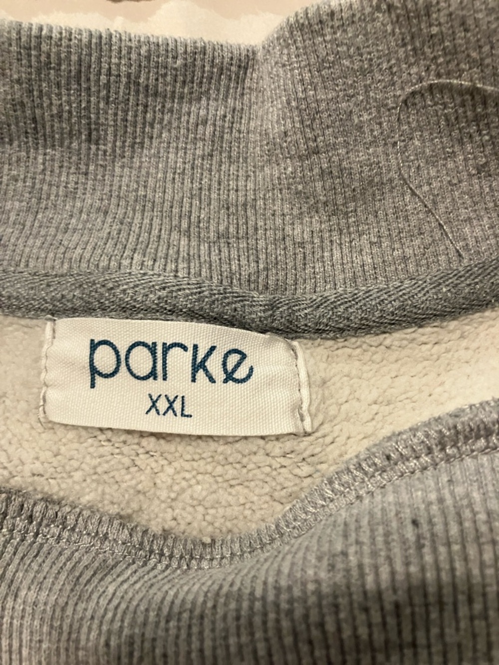PARKE XXL mid-gray tonal varsity mockneck - Picture 2 of 2